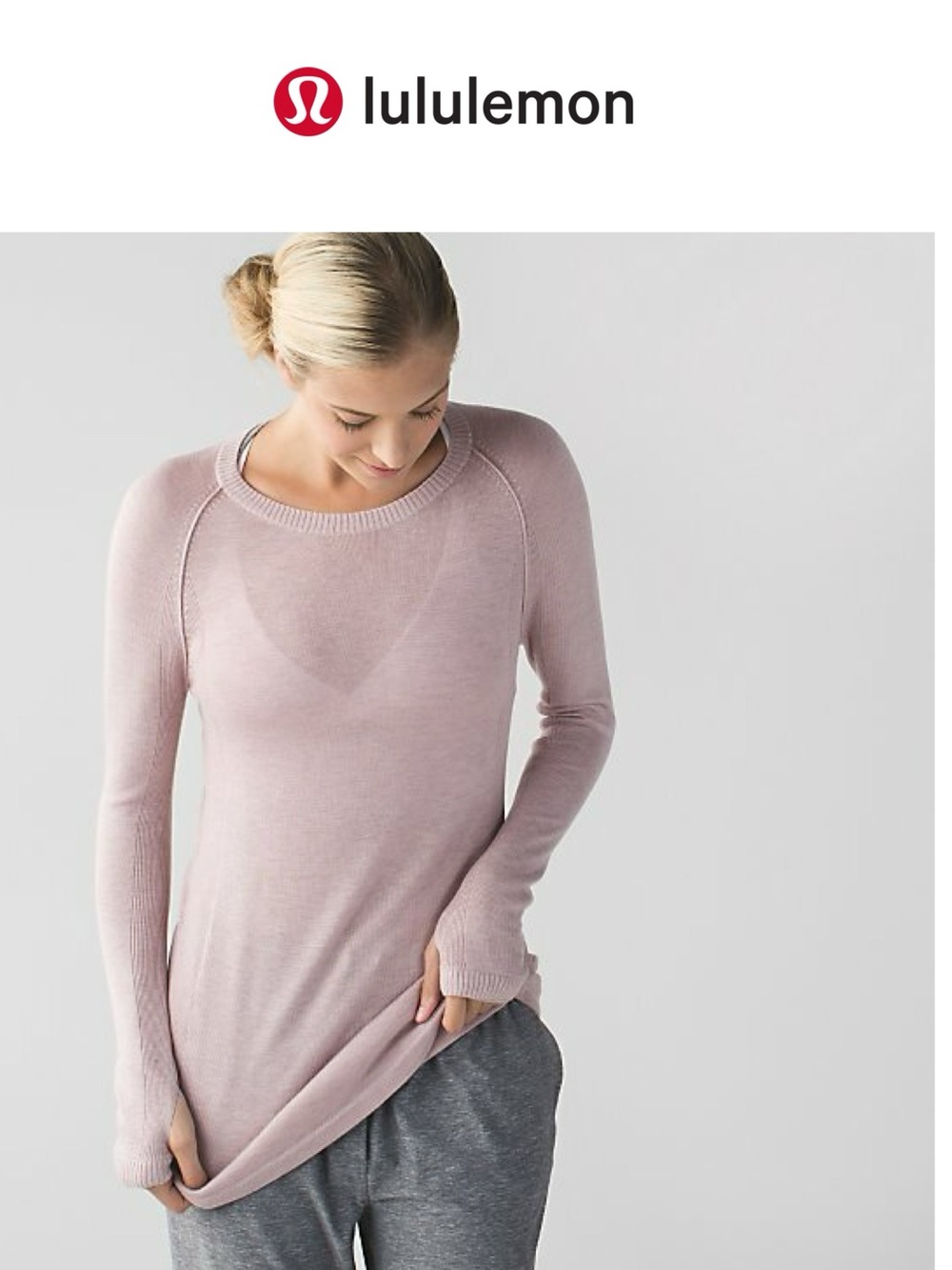 Lululemon Sunshine Coast Long-sleeve  sweater   - mink berry